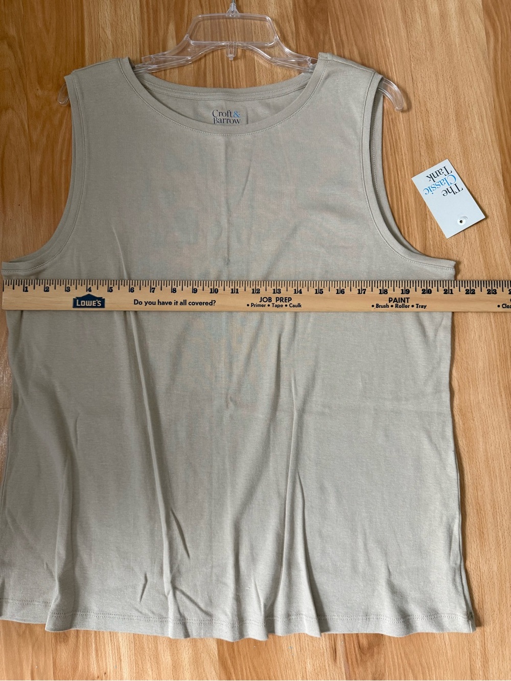 croft & barrow Tan Sleeveless Crewneck Tank Top - Picture 7 of 7